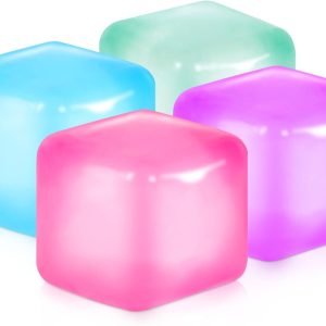 APLIST Squishy Fidget Toys Stress Cube. 4 Pack Solid Ice Cube High Density Malt Sugar Filled. Sensory Anxiety Relief Item for Kids Adults. Quiet Fidgets for Classroom. Calming Toys for ADHD : Toys & Games
