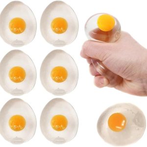 The Dreidel Company Sticky Egg Splat (Clear. 6-Pack) : Toys & Games