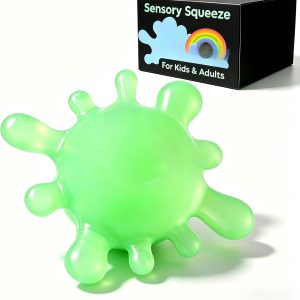 1 Pack Fidget Toys Stress Balls for Kids. Splat-Tastic Squishy Toy. Stress Splat Toy. Squishies Anxiety Stress Relief. Ice Squishy Stress Sensory Cube Malt Sugar Balls with Autism (Green) : Toys & Games