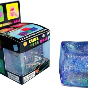 Squishy Stress Cube Squishy Slow Rising Fidget Cube Sensory for Anxiety Stress Relief High Density Ice Squeeze Ball Cubes ? (#03) : Toys & Games