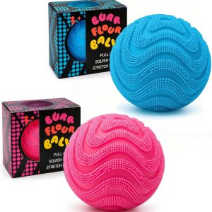 Fuzz Ball Squishy 2 Pcs. Squishy Fuzz Ball Soft Sensory Squeeze Toys. Stress Balls for Adults. Anxiety Stress Relief Fuzzball. Office Desk Decor (Pink & Blue) : Toys & Games