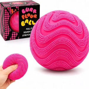 Fuzz Ball Squishy Stress Ball.Soft Fidget Squishy Fuzz Squeeze Ball for Adults.Anxiety Stress Relief Toys.Party Favors Gift for Adults (Pink Ball) : Toys & Games