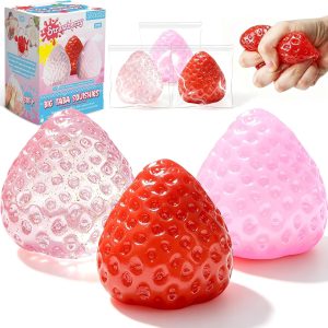 3Pcs Big Taba Squishies Strawberry. Cute Strawberry Squeeze Toys. Upgrade Fruit Squishies. Kawaii Sticky Stress Toy. Clear Fidget Toys. Valentines Gift for Kids. Teen Boys Girls Birthday Gift Ideas : Toys & Games