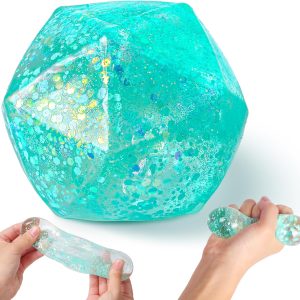 Stress Cube Squishy Stress Balls for Adults and Kids. Ice Squishy Sugar Stress Ball Sensory Fidget Toys. Slow Rise Squeeze Cube for Anxiety Relief. Malt Sugar Stress Cube for Hand Exercise (Cyan) : Toys & Games