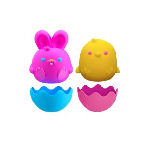 Schylling NeeDoh Bunnies & Chicks - Sensory Toys with a Satisfying Dough Filling